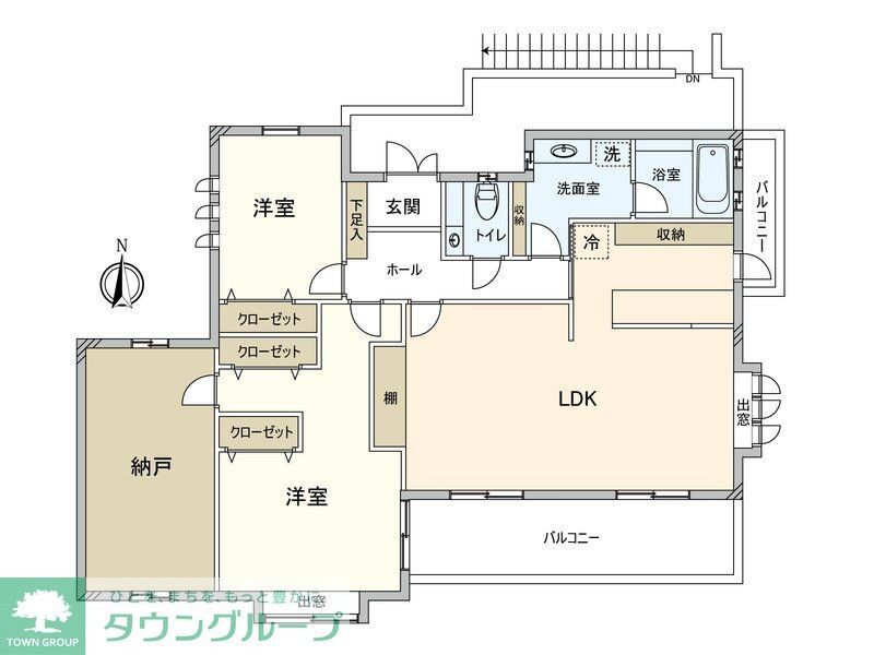 【世田谷区成城のアパートの間取り】