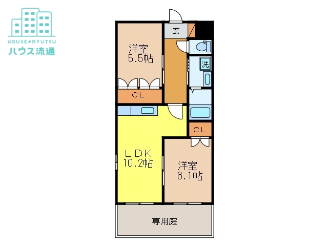 諫早市多良見町市布のアパートの間取り