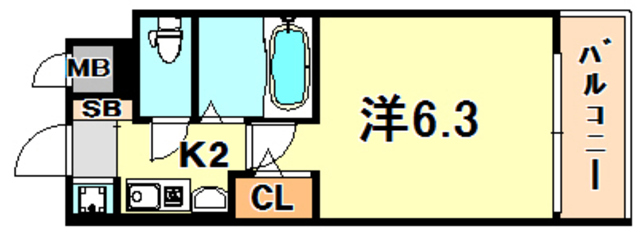 エステムコート新神戸エリタージュの間取り