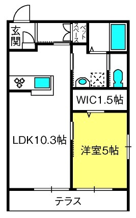 アンソレイユ氷川参道の間取り