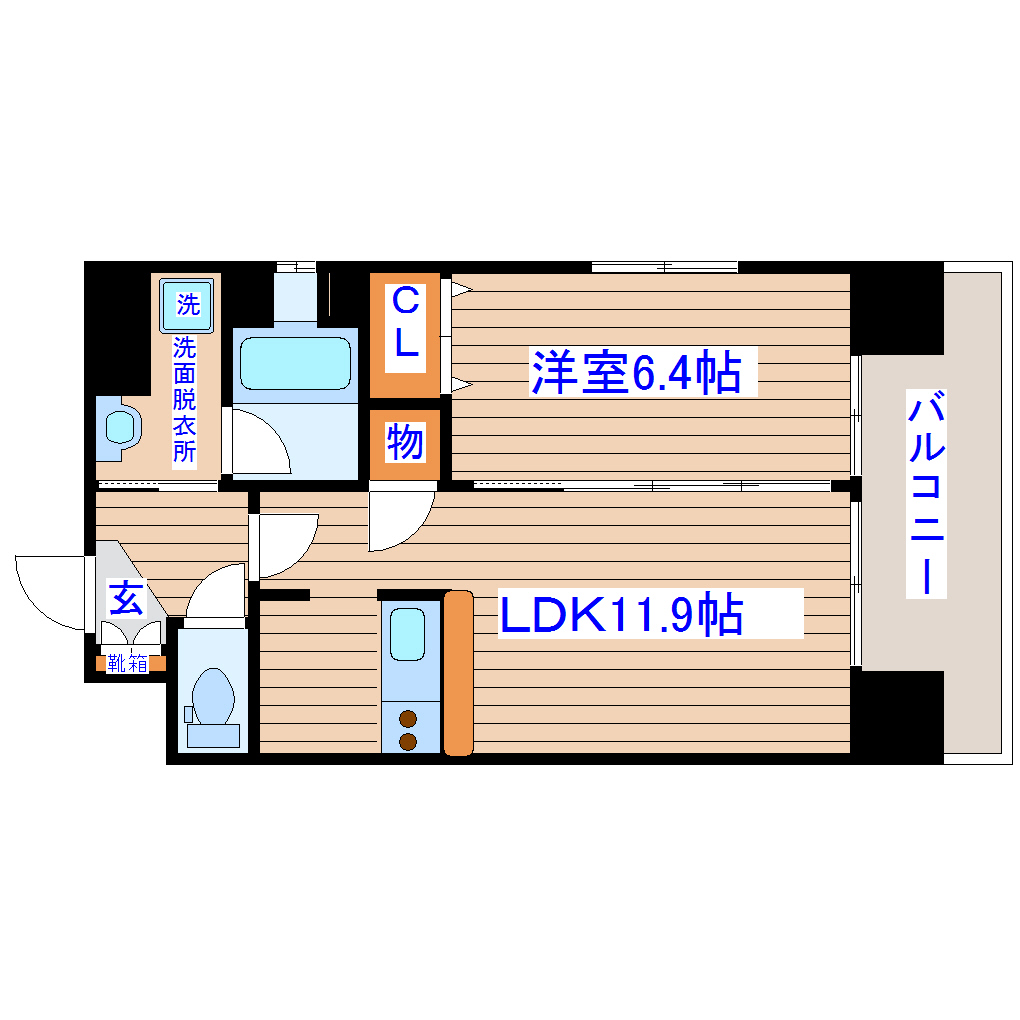 【ノーブルプレイス北四番丁の間取り】