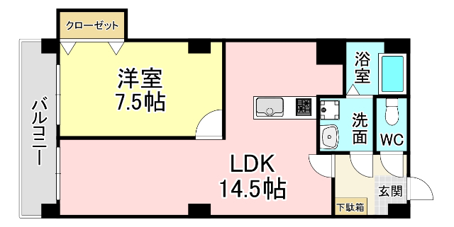 グランベール小倉駅前の間取り