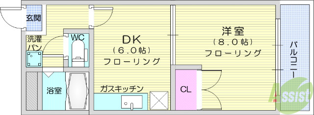 八木山アベニューの間取り