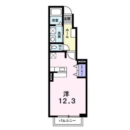 伊予郡松前町大字北黒田のアパートの間取り