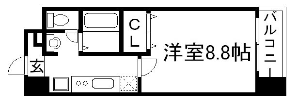 ハウスセゾン四条通の間取り