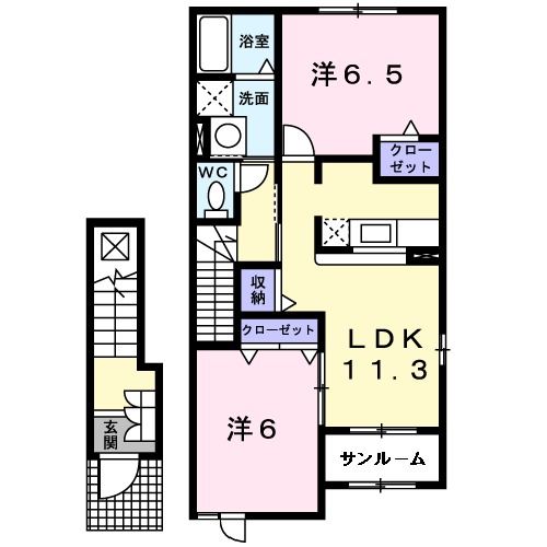 カーサ　フェリーセス　Ｂの間取り