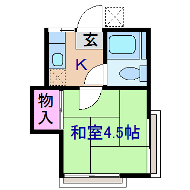 横浜市神奈川区松見町のアパートの間取り