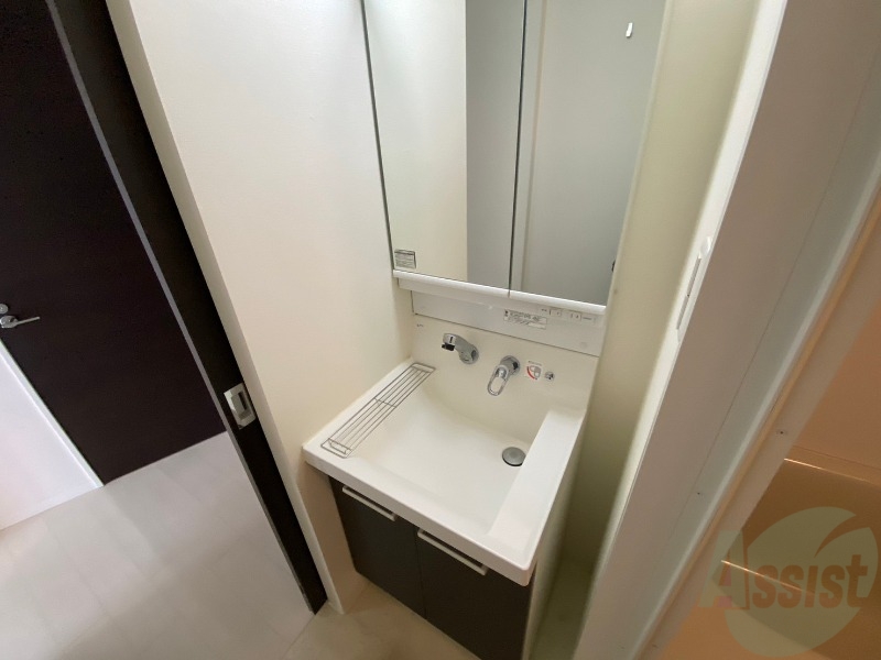 洗面設備　シャンプードレッサー。身支度はここでばっちりですね。