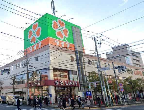 スーパー　ライフ 深川猿江店（スーパー）まで608m