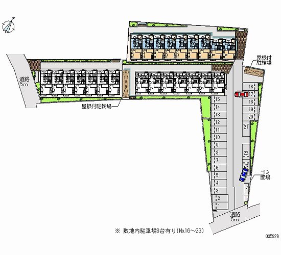 駐車場　配置図です。