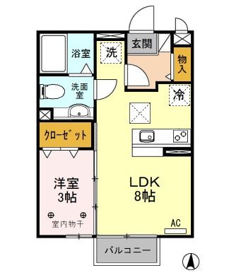 グリーンハイム A/Bの間取り写真