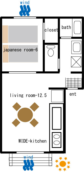 寿ハイツの間取り