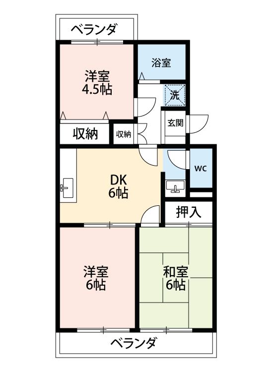 ルネッサンス小手指1号館の間取り