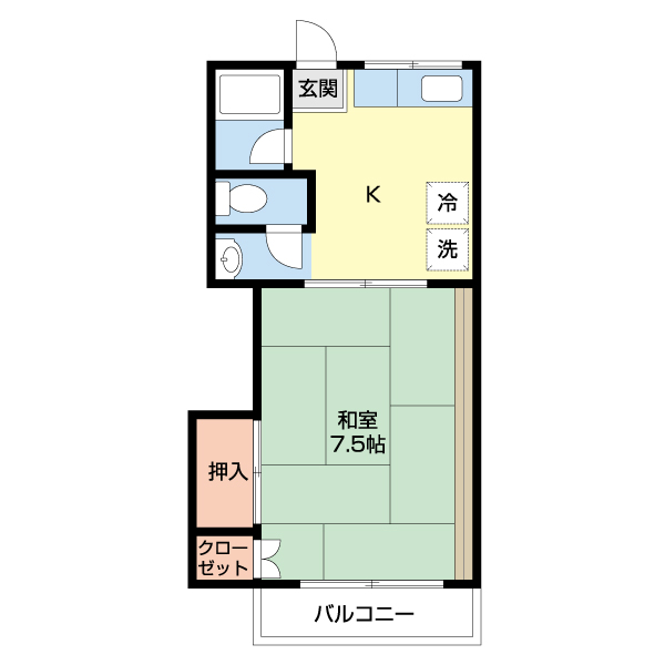 ハイツ八潮Ｂの間取り