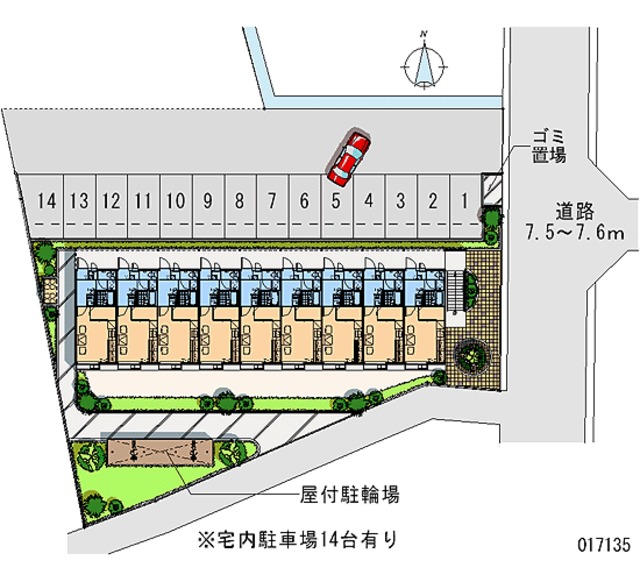 【レオパレス大町の駐車場】