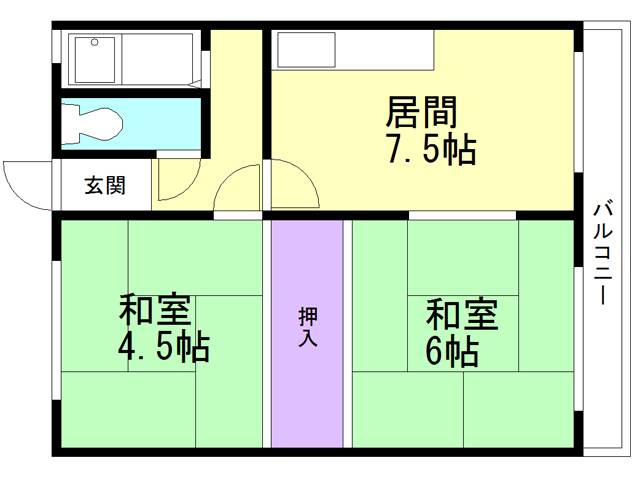 登別マンションの間取り