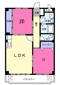 府中市府川町のマンションの間取り