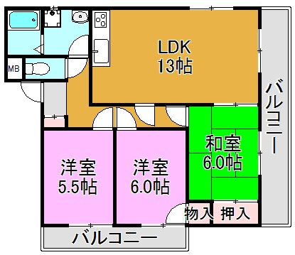 池田ハイツの間取り