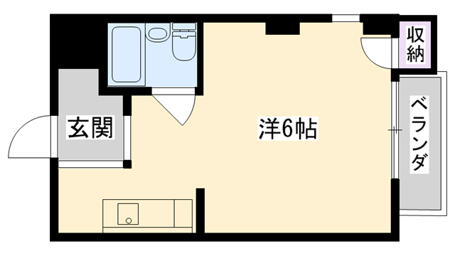 西宮市津門宝津町のマンションの間取り