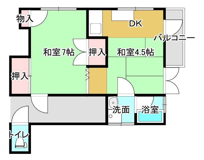 【大西荘　西号の間取り】