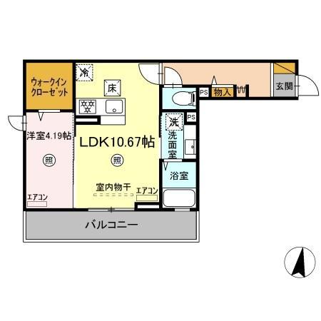 木更津市畑沢のアパートの間取り