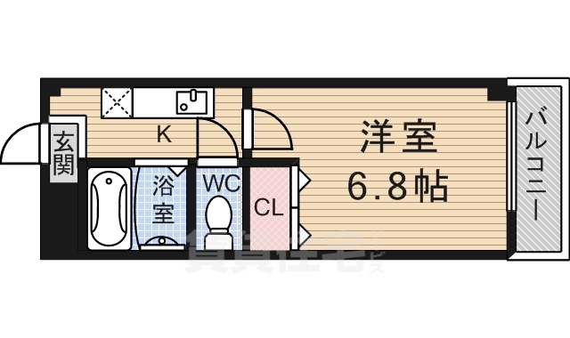 京都市伏見区小栗栖森本町のマンションの間取り