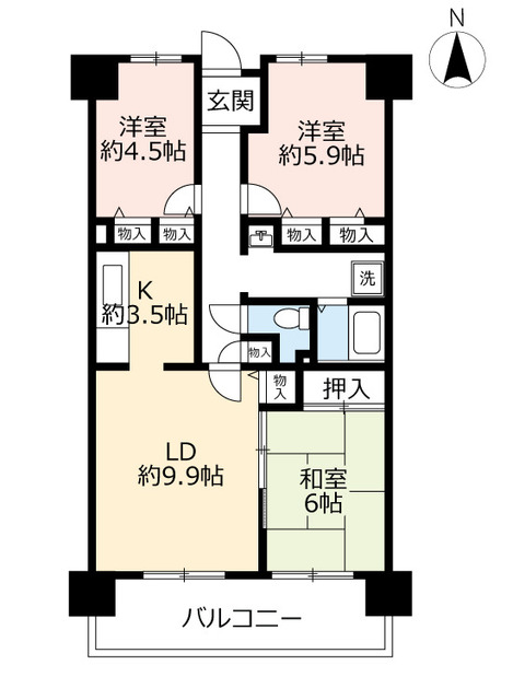 ＵＲ岩倉の間取り