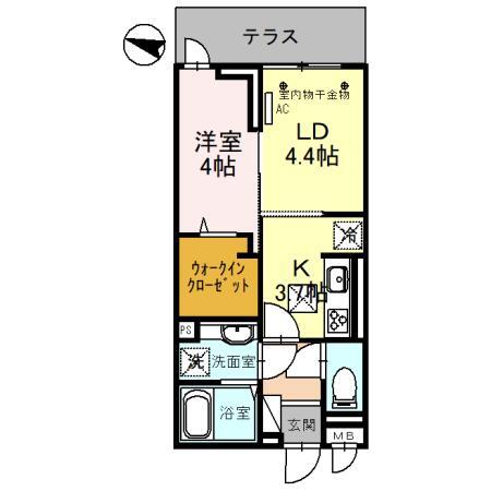 入間市下藤沢のアパートの間取り