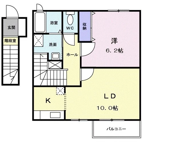 福島市松川町のアパートの間取り