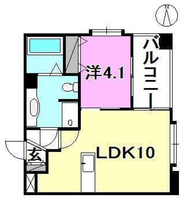 松山市萱町のマンションの間取り