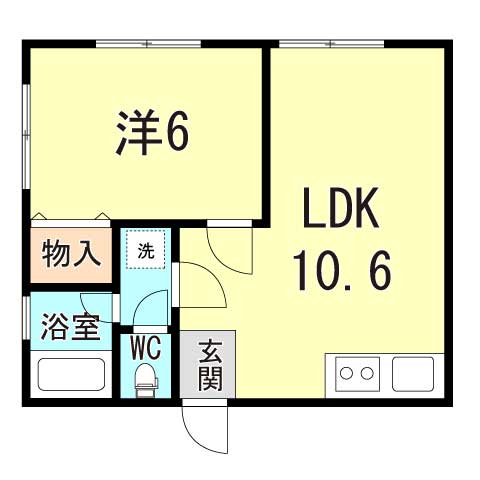 神戸市灘区一王山町のマンションの間取り