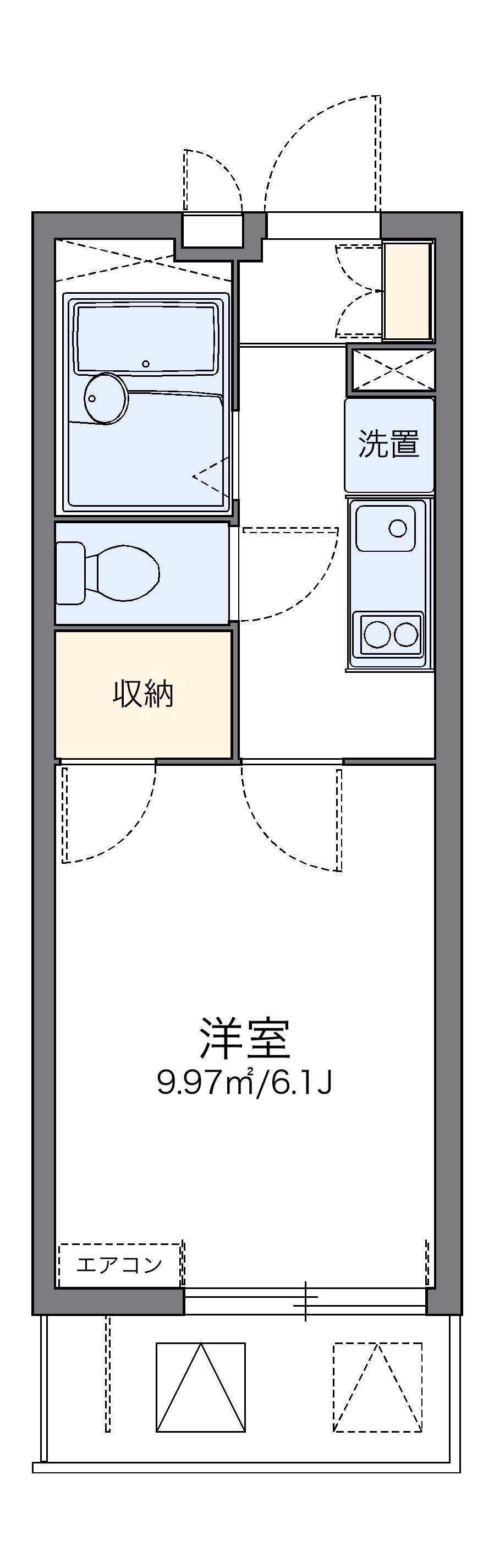 鹿児島市東谷山のマンションの間取り