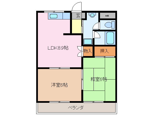 志摩市阿児町神明のアパートの間取り