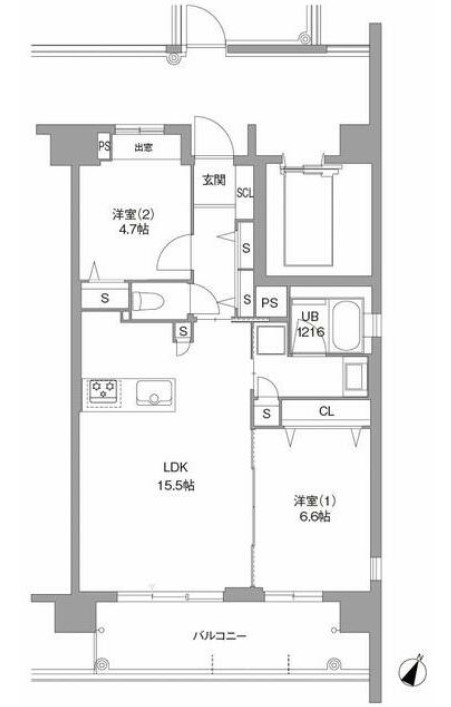 LaSante（ラサンテ） 照葉オーシャンテラスの間取り