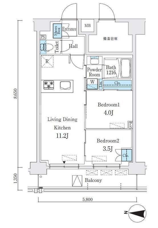 クインテット錦糸公園の間取り