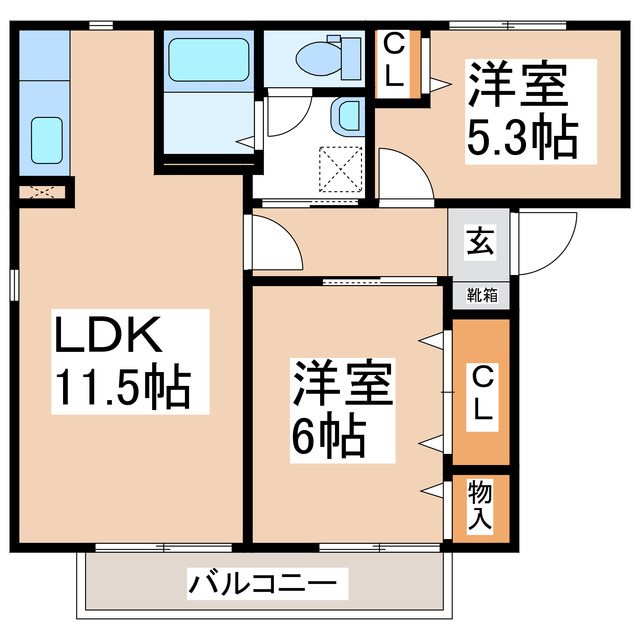 アヴニールＴ　Ａの間取り