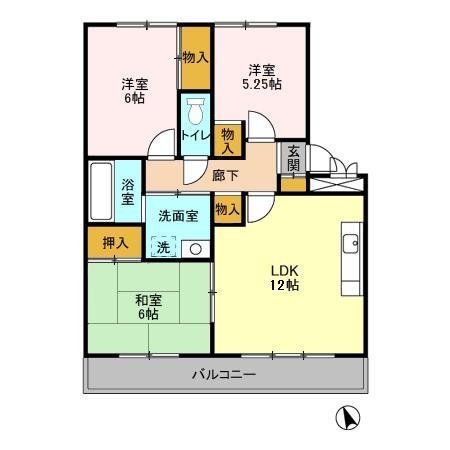 八千代市八千代台南のアパートの間取り