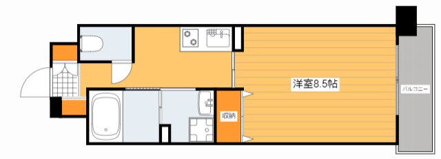 広島市中区小網町のマンションの間取り