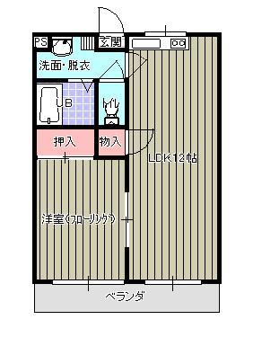 山形市南二番町のアパートの間取り