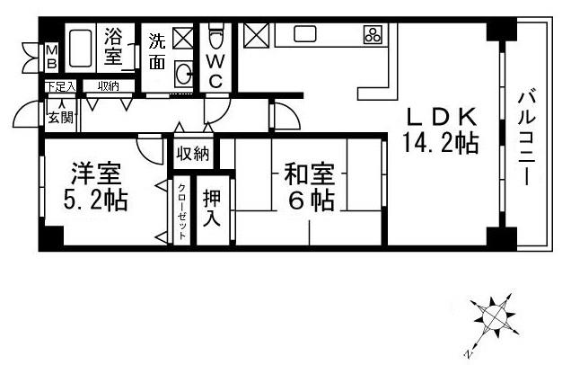 ライオンズマンション姫路東今宿の間取り