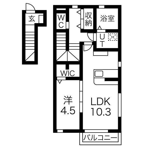 virgem(ヴェルジェン) B棟の間取り