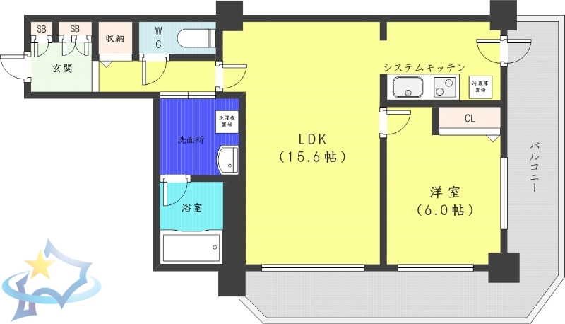 【札幌市中央区南九条西のマンションの間取り】