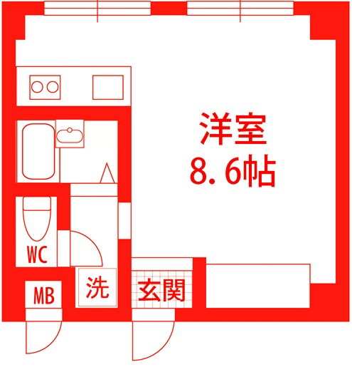 横浜市青葉区新石川のマンションの間取り