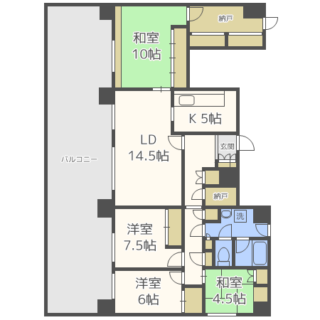 スマートタワー山鼻中央の間取り