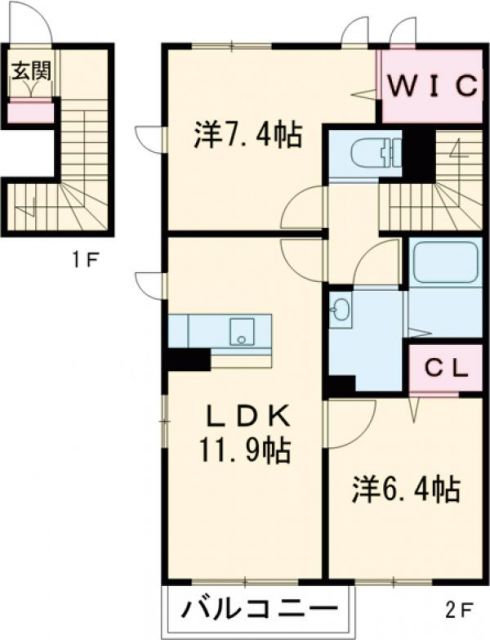 レフィシア Ｂの間取り