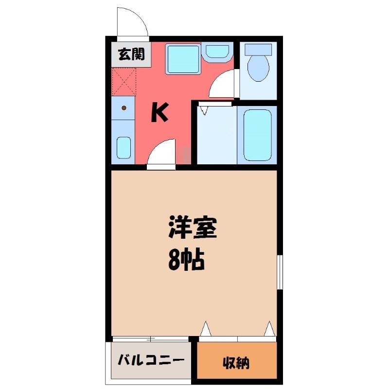 【宇都宮市今泉のマンションの間取り】