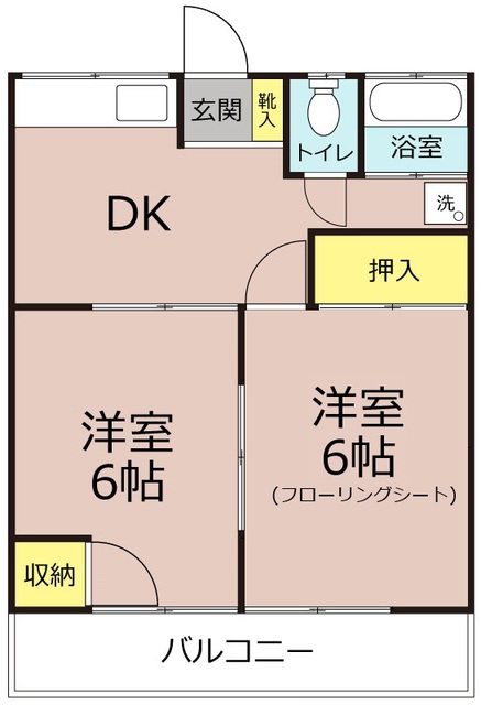 習志野市鷺沼のアパートの間取り