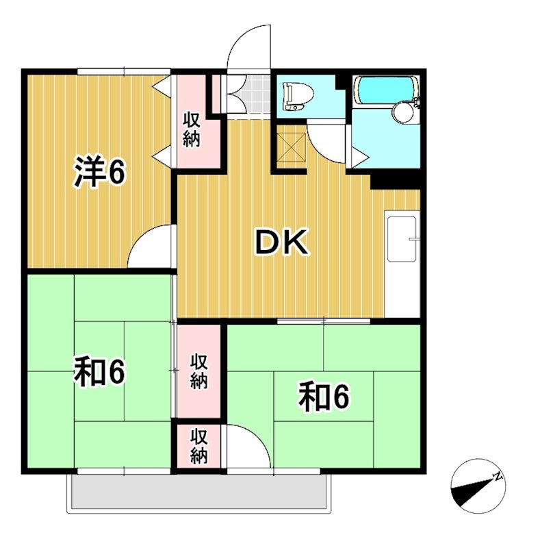 鮎川ハイツの間取り