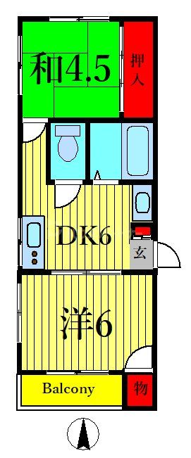 中野コーポの間取り