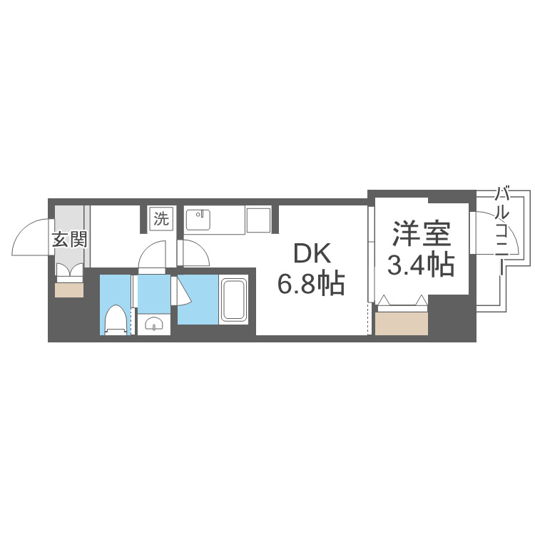 Dimora靭公園の間取り